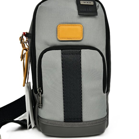 TUMI Fife Slim Sling Bag, Grey/Black - NEW - Picture 3 of 12